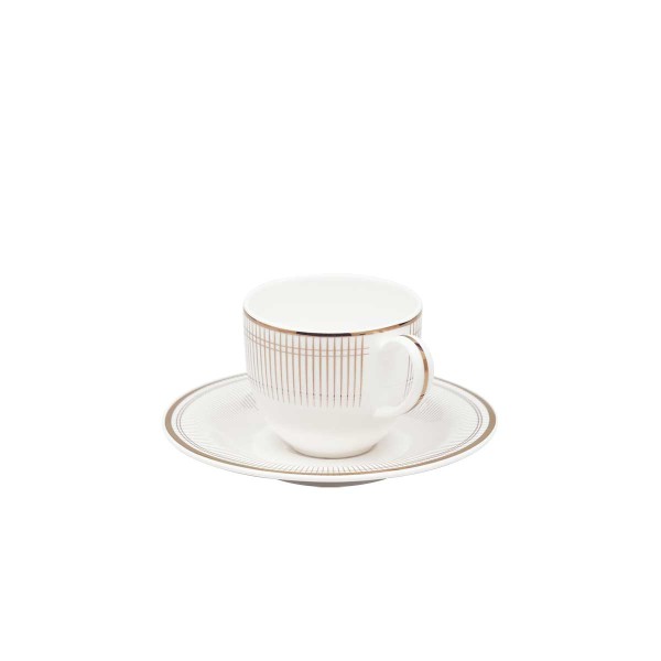 Encontraproduto.com.br - Conjunto de 06 Xícaras de Cafezinho 110 ml com Pires Strauss Harmonia