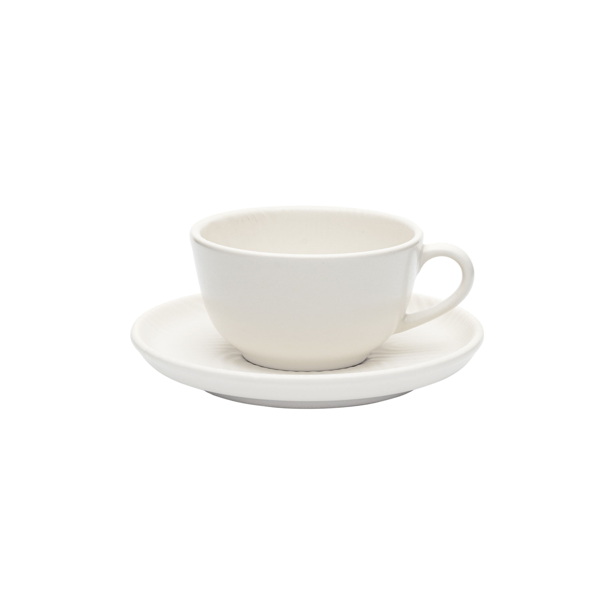 Encontraproduto.com.br - Jogo de 6 Xícaras de Chá Grande 200ml com Pires Flat Zen