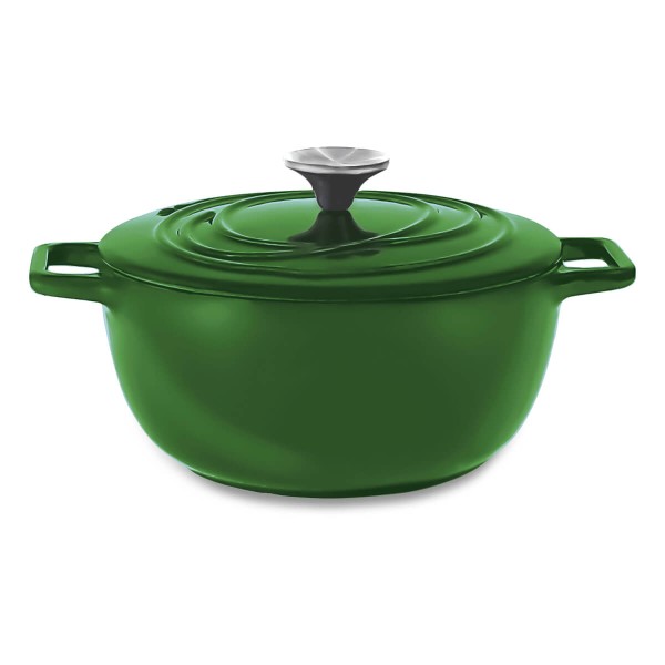 Caçarola de Ferro Fundido Esmaltado Aroma 24 cm Verde
