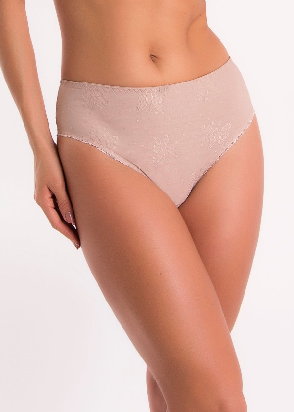 Calcinha Cintura Alta Jéssica BEIGE FONCÉ