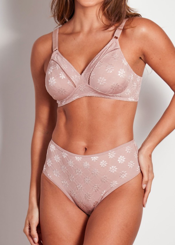 Encontraproduto.com.br - Sutiã Cobertura Total Sem Bojo E Sem Aro Summer Flower
 CASTANHA