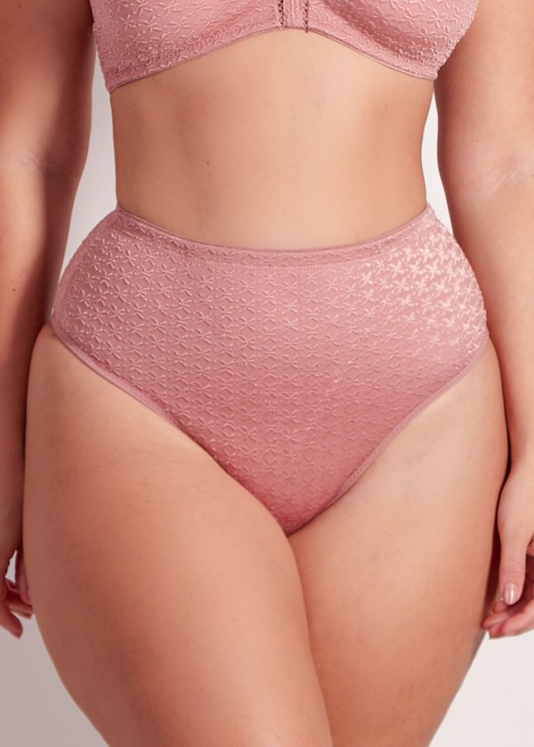 Encontraproduto.com.br - Calcinha Cintura Alta Com Reforço Frontal Nordic ARGILE ROSÉE