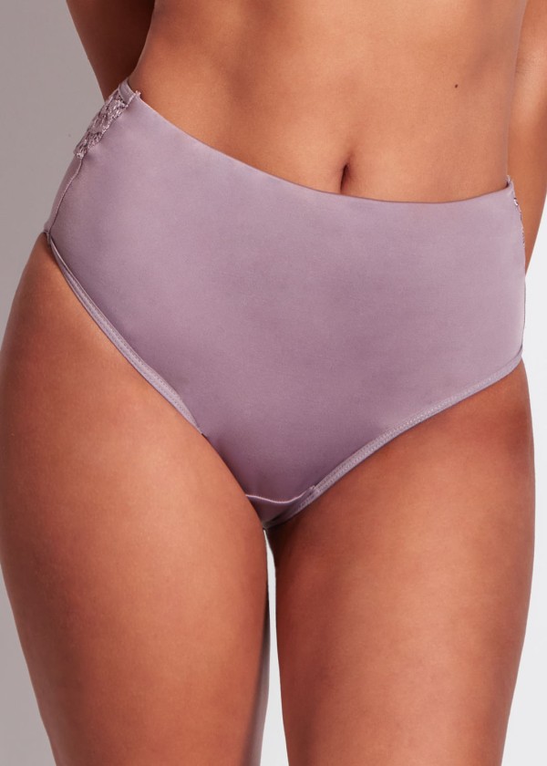 Calcinha Alta Modeladora em Cetinete New Shape BERINJELA