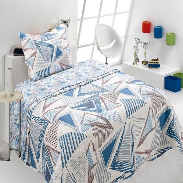 Encontraproduto.com.br - Kit Colcha Patchwork Street 2 pçs 160x240cm Realce Juvenil
