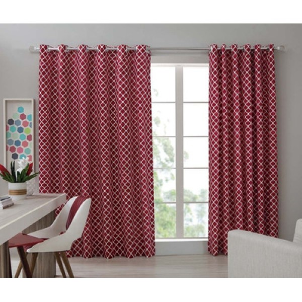 Encontraproduto.com.br - Cortina Estampada Com 24 Ilhós 300x240cm Georgia Casa Doro
