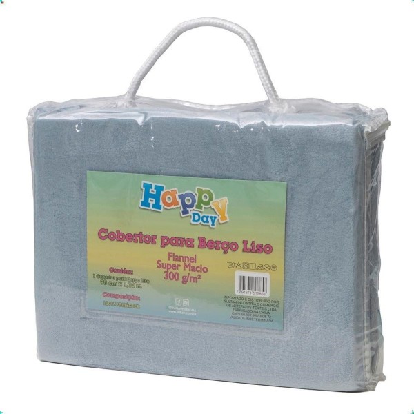 Encontraproduto.com.br - Cobertor para Berço Liso Flannel Super Macio 300g/m² Azul