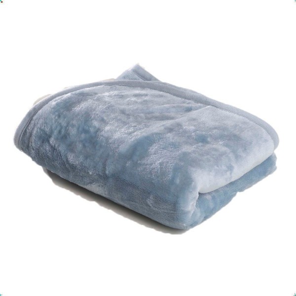 Encontraproduto.com.br - Cobertor para Berço Liso Flannel Super Macio 300g/m² Azul