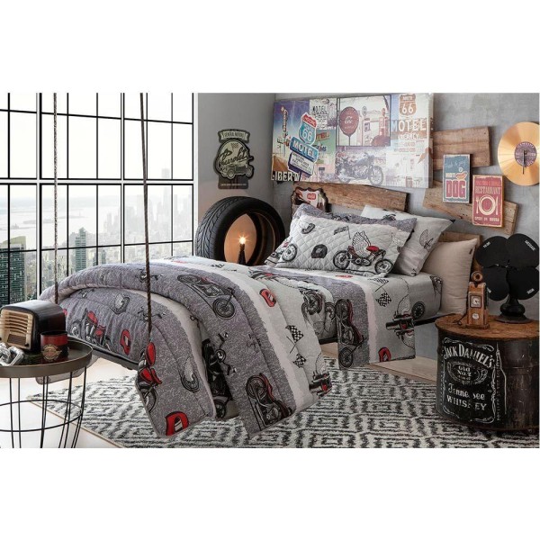 Encontraproduto.com.br - Jogo De Cama Duplo 3 Peças Solteiro Rider Happy Day Sultan