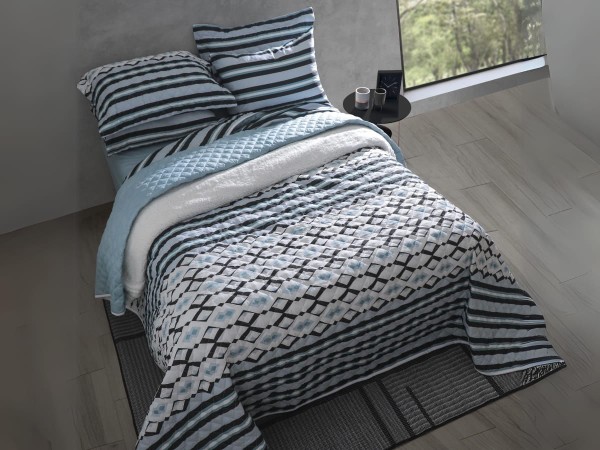 Encontraproduto.com.br - Jogo de Cama Solteiro Duplo 3 Peças Sultan Realce Premium Akira