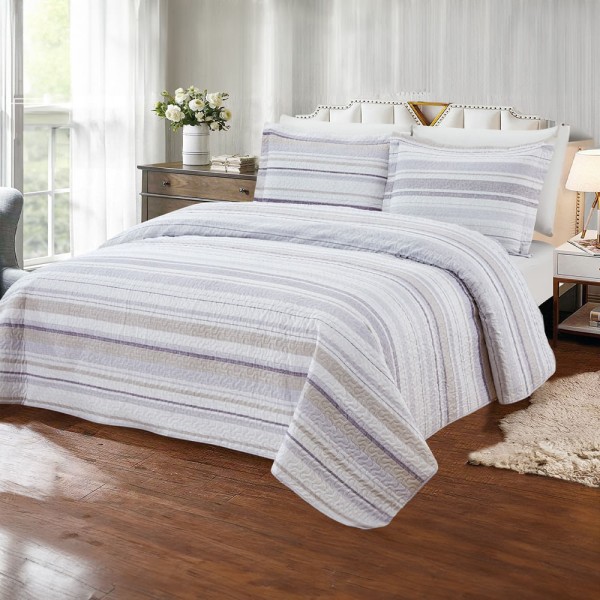 Kit Colcha / Cobre leito Casal Ultrassonic Estampado - Sultan