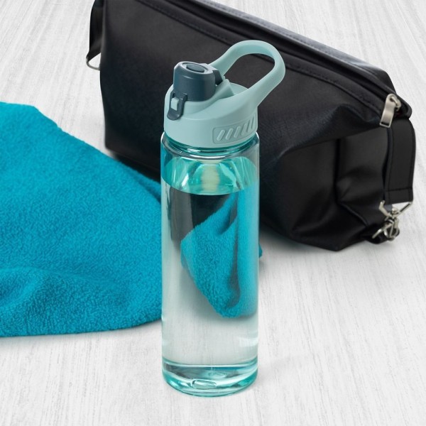 Encontraproduto.com.br - Garrafa Squeeze Plástico 700ml Alça Tampa Rosqueável E Trava Cores:verde Claro