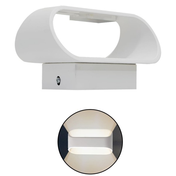 Arandela Decorativa 2 Fachos 4W Led Branco Neutro 16cm