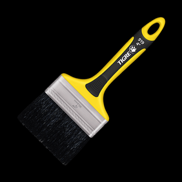 Encontraproduto.com.br - Trincha 919 4 Sintético Preto Tigre