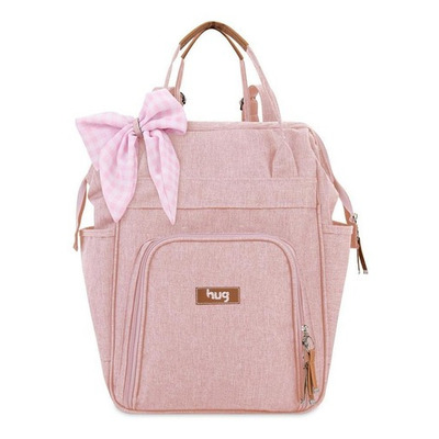 Encontraproduto.com.br - Mochila de Maternidade Hug Multifuncional Mescla Rosa