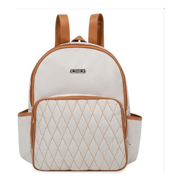 Encontraproduto.com.br - Mochila de Maternidade Hug Linho Caramelo