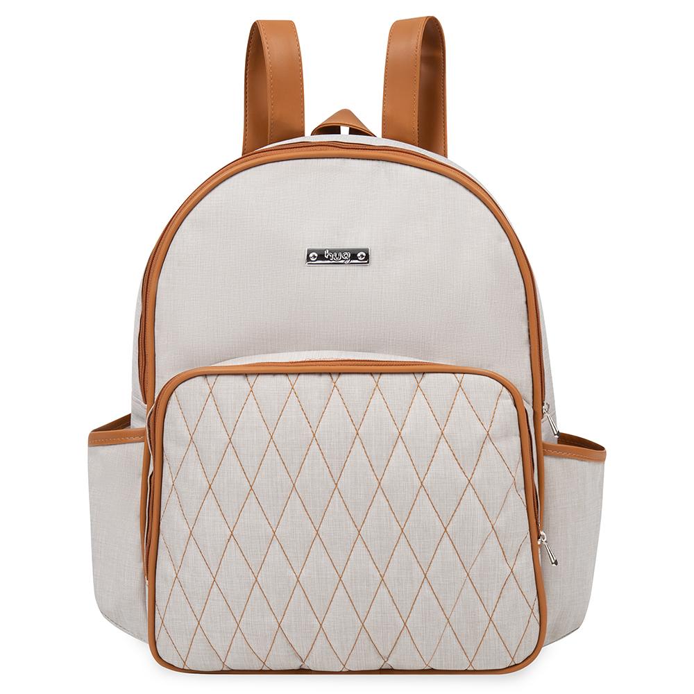 Encontraproduto.com.br - Mochila de Maternidade Hug Linho Caramelo
