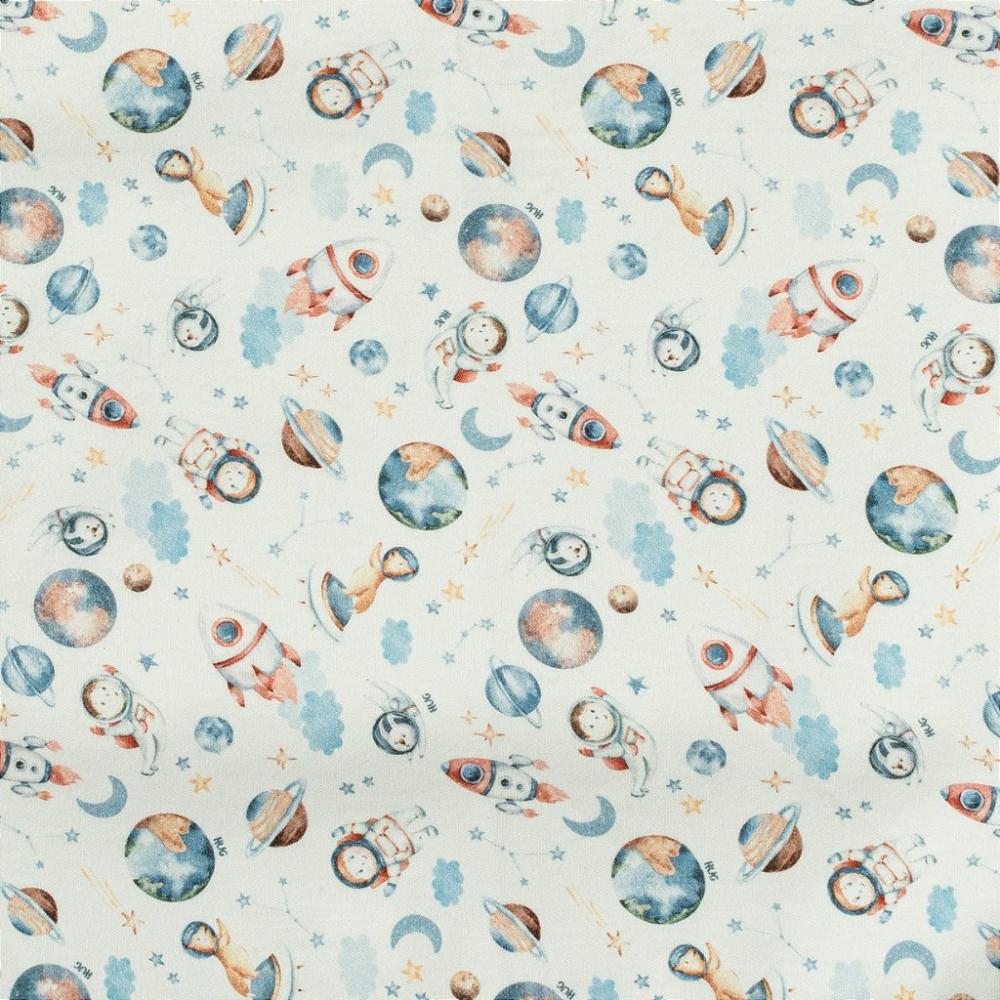 Encontraproduto.com.br - Kit Com 2 Babadores Hug Bandana Espacial Azul Nimbus