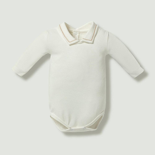 Encontraproduto.com.br - Body Longo Hug Com Gola Bordada Off White