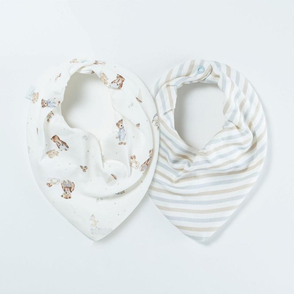 Encontraproduto.com.br - Kit Com 2 Babadores Hug Bandana Sweet Dreams Azul Místico