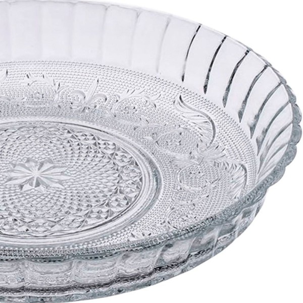 Encontraproduto.com.br - Petisqueira Redonda Centro Mesa Em Vidro Transparente 30cm
