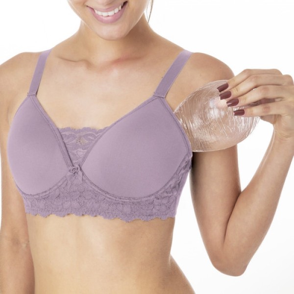 Encontraproduto.com.br - Sutiã Para Masctectomia Com Bojo 46 Dilady Rosa