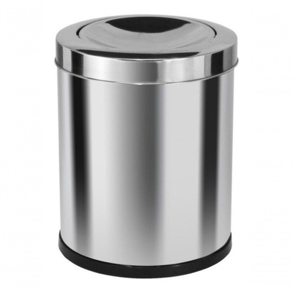 Encontraproduto.com.br - Lixeira Em Inox Com Tampa Meia Esfera Inox 13,5 Litros