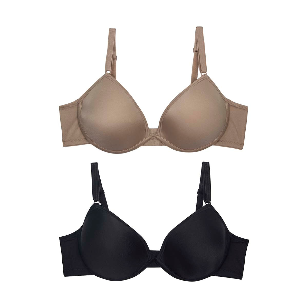 Encontraproduto.com.br - kit de Sutiãs Duo com Bojo Mousse e Preto 44 DelRio