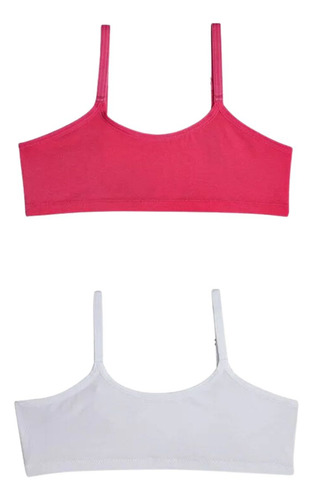 Kit Com 2 Tops Tamanho GG Rosa,Branco Del Rio