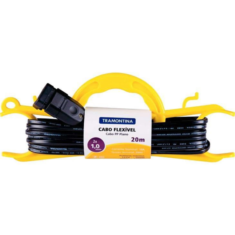 Encontraproduto.com.br - Extensão Tramontina 20m 2P Preto