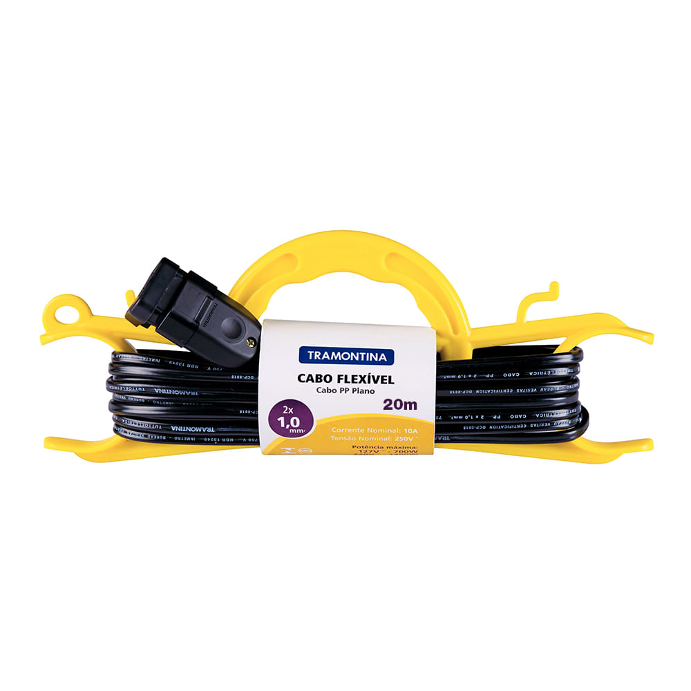 Encontraproduto.com.br - Extensão Tramontina 20m 2P Preto