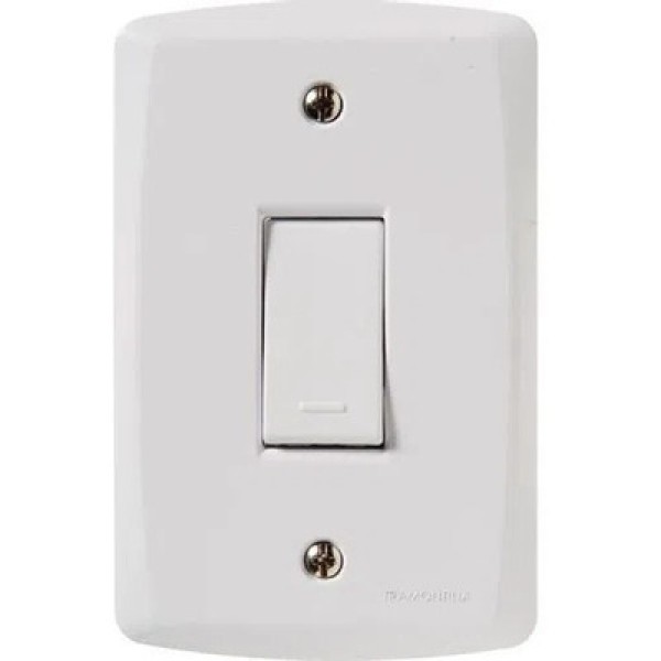 Conjunto 4x2 com 1 Pulsador Campainha 10 A 250 V Tramontina Lux2 Branco