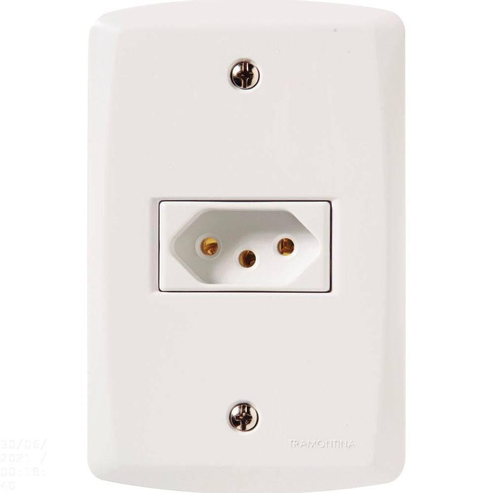 Conjunto Tomada Lux2 1 Módulo 2P+T 10A Branco Tramontina