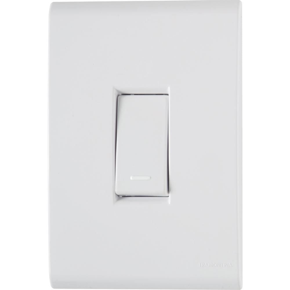 Encontraproduto.com.br - Conjunto Interruptor  Liz 1 Módulo Simples 10A Branco Tramontina