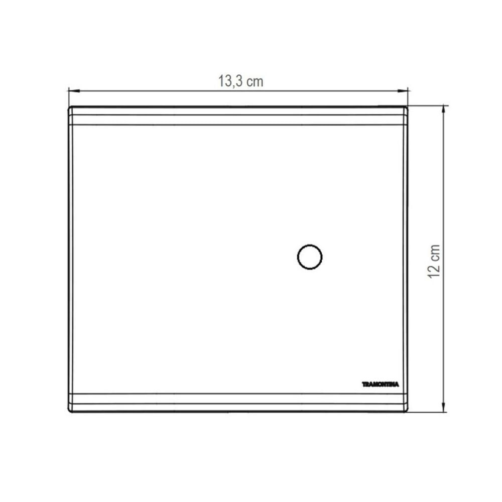 Encontraproduto.com.br - Placa com 1 Furo 9,5mm Tramontina Liz 4x4 Branca - 57106/022