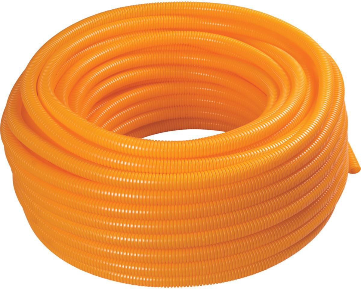 Encontraproduto.com.br - Eletroduto Corrugado 32mm Ref 25mts Laranja Tramontina