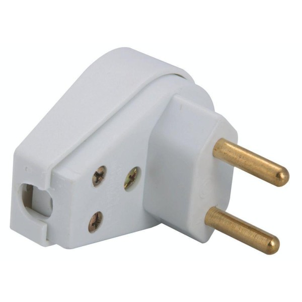 Encontraproduto.com.br - Plugue Angular 2P 250 V 10 A Tramontina Cinza