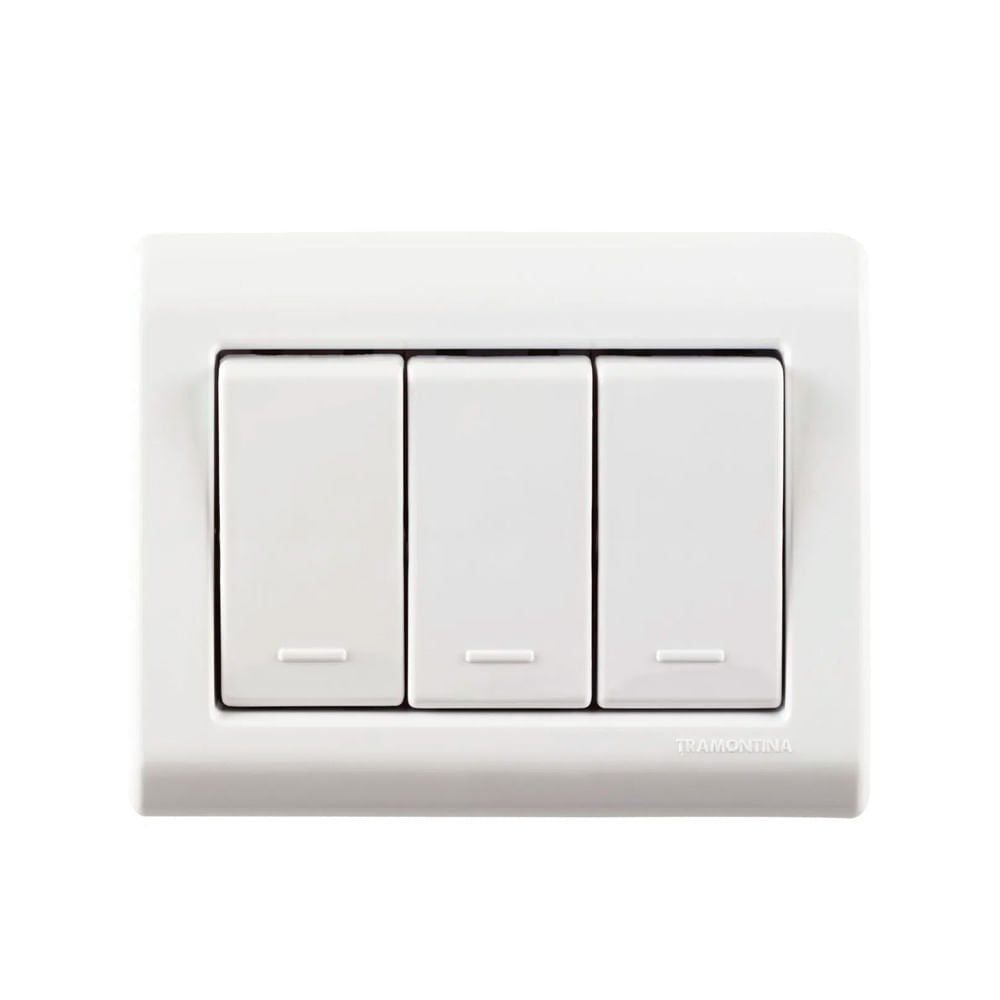 Encontraproduto.com.br - Caixa de Sobrepor com 3 Interruptores Simples 10 A 250 V Tramontina LizFlex Branca