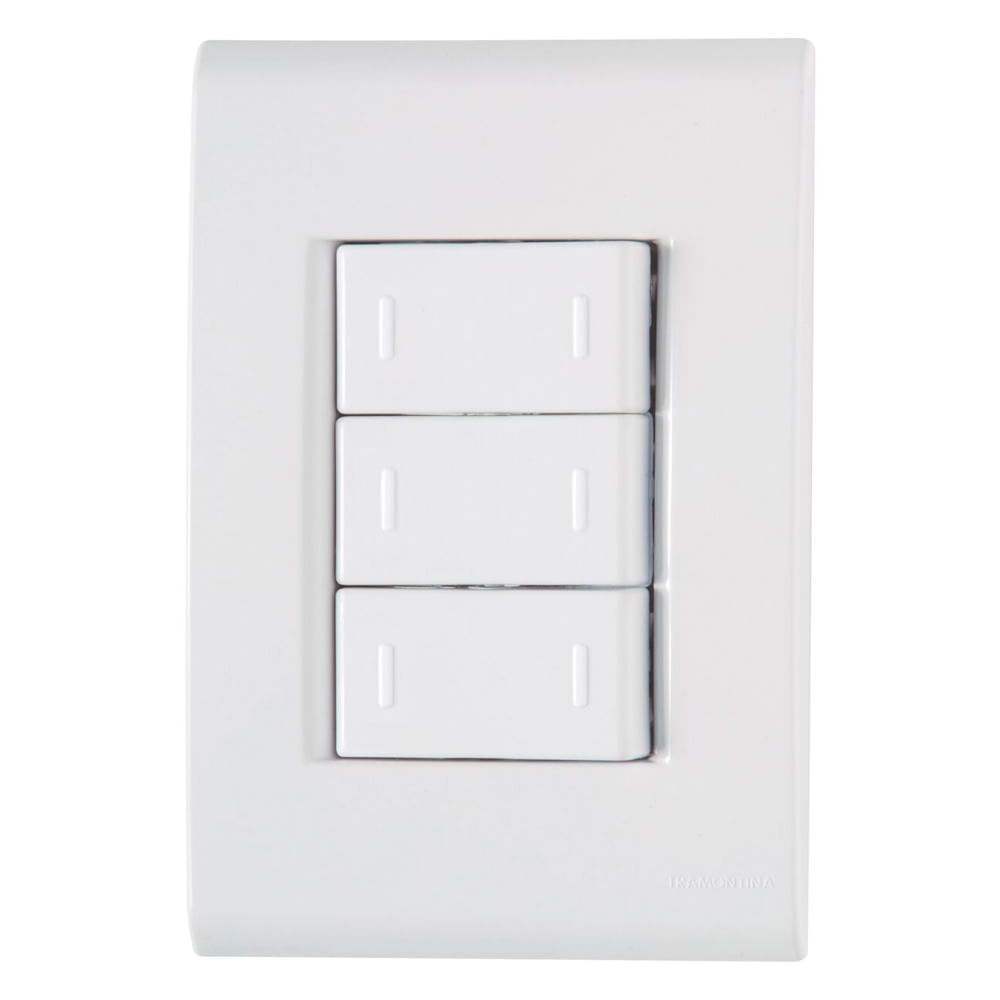 Encontraproduto.com.br - Conjunto 3 Interruptor Paralelos 10A/250V