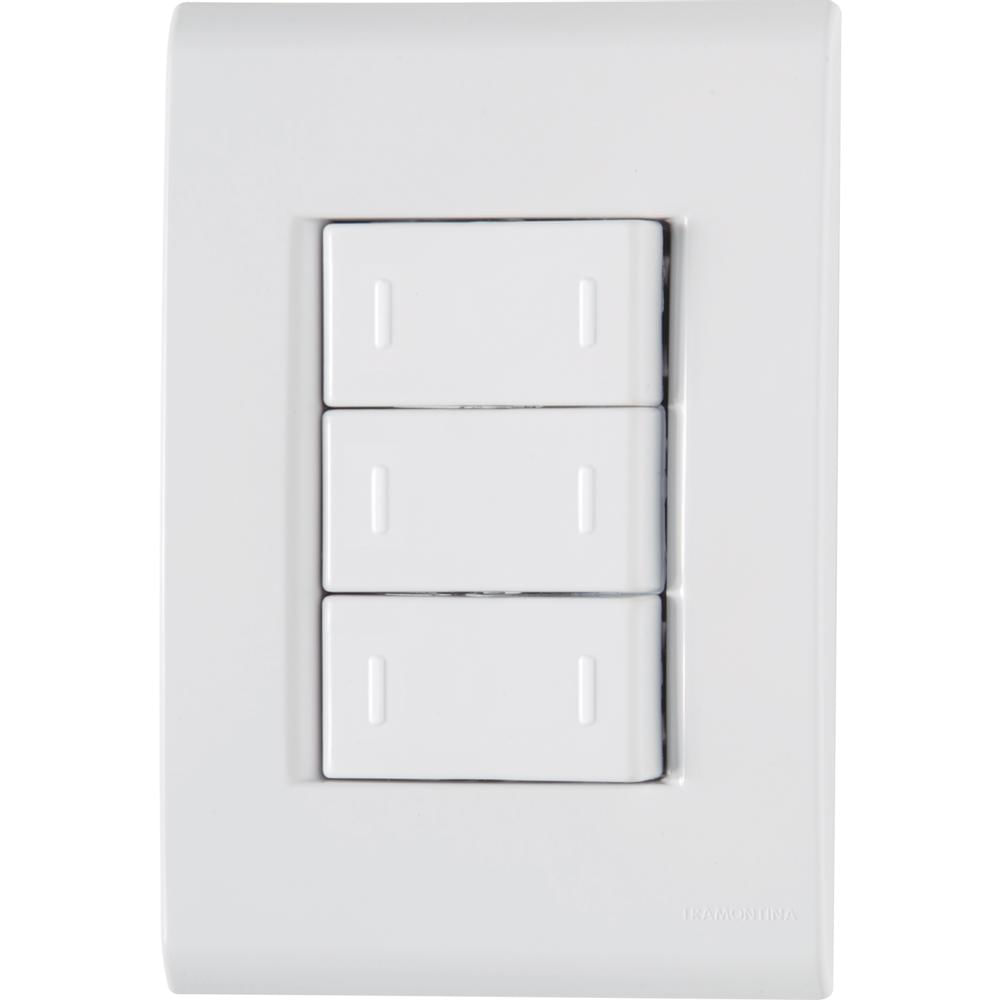 Encontraproduto.com.br - Conjunto 3 Interruptor Paralelos 10A/250V