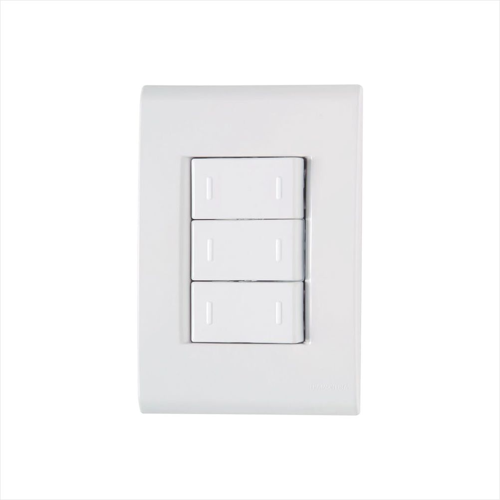 Encontraproduto.com.br - Conjunto 3 Interruptor Paralelos 10A/250V