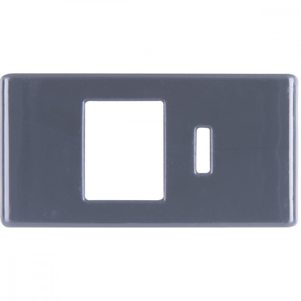 Encontraproduto.com.br - Modulo Tampo para Tomada RJ Tramontina Grafite