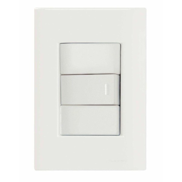 Encontraproduto.com.br - Conjunto 4x2 Com 1 Interruptor Bipolar 10 A 250 V Tramontina Giz Branco Tramontina
