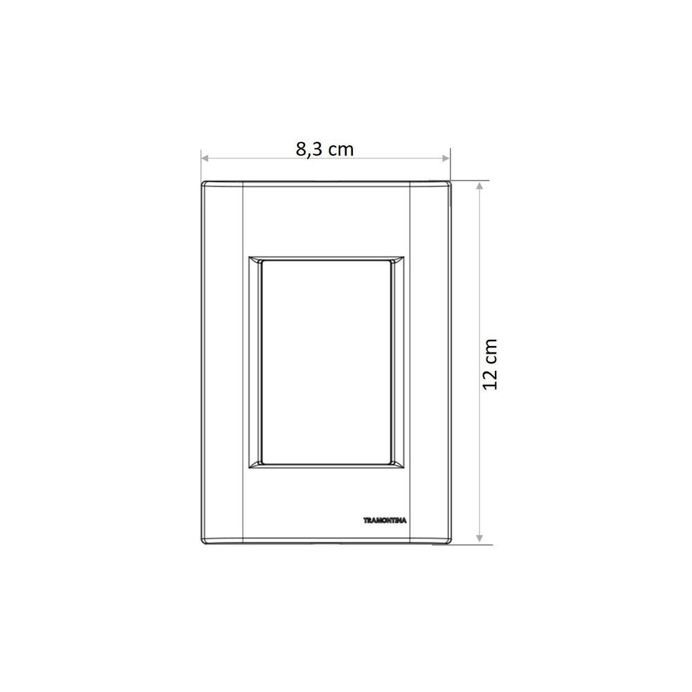 Encontraproduto.com.br - Conjunto Placa  4x2 com 3 Interruptores Simples 10 A 250 V  Giz Branco - Tramontina.