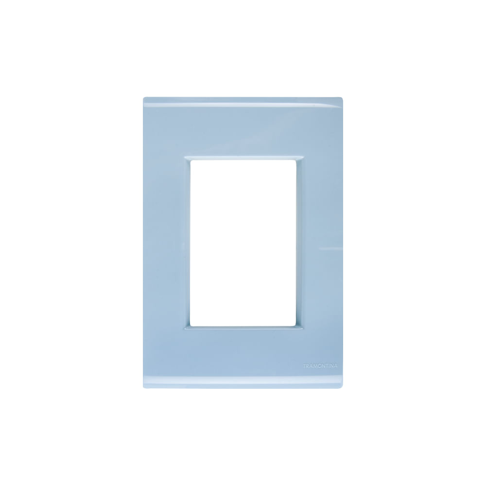 Placa 3 Postos Tramontina Liz 4x2 Azul Jeans - 57106/046