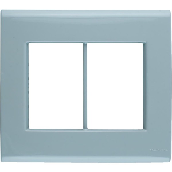 Encontraproduto.com.br - Placa 6 Postos Tramontina Liz 4x4 Azul Jeans - 57106/076