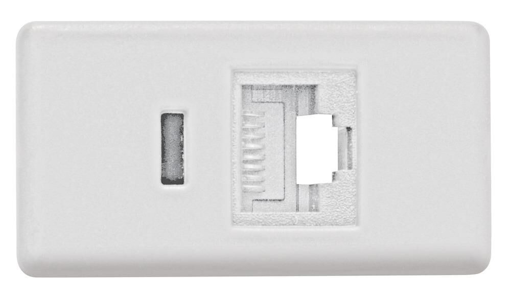 Encontraproduto.com.br - Módulo Tomada RJ45 Lux2/Liz/Tablet Branco Tramontina