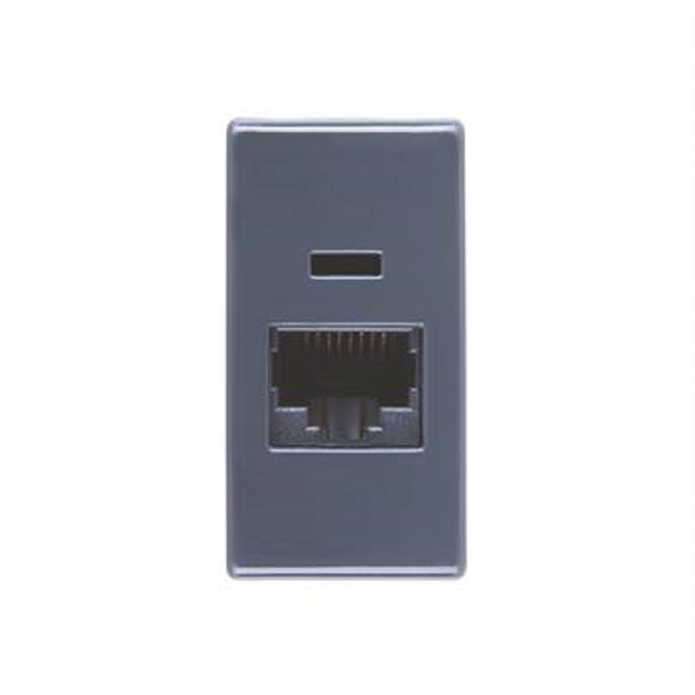 Encontraproduto.com.br - Módulo para Tomada para Transmissão de Dados RJ45 cat. 6 Tramontina Grafite