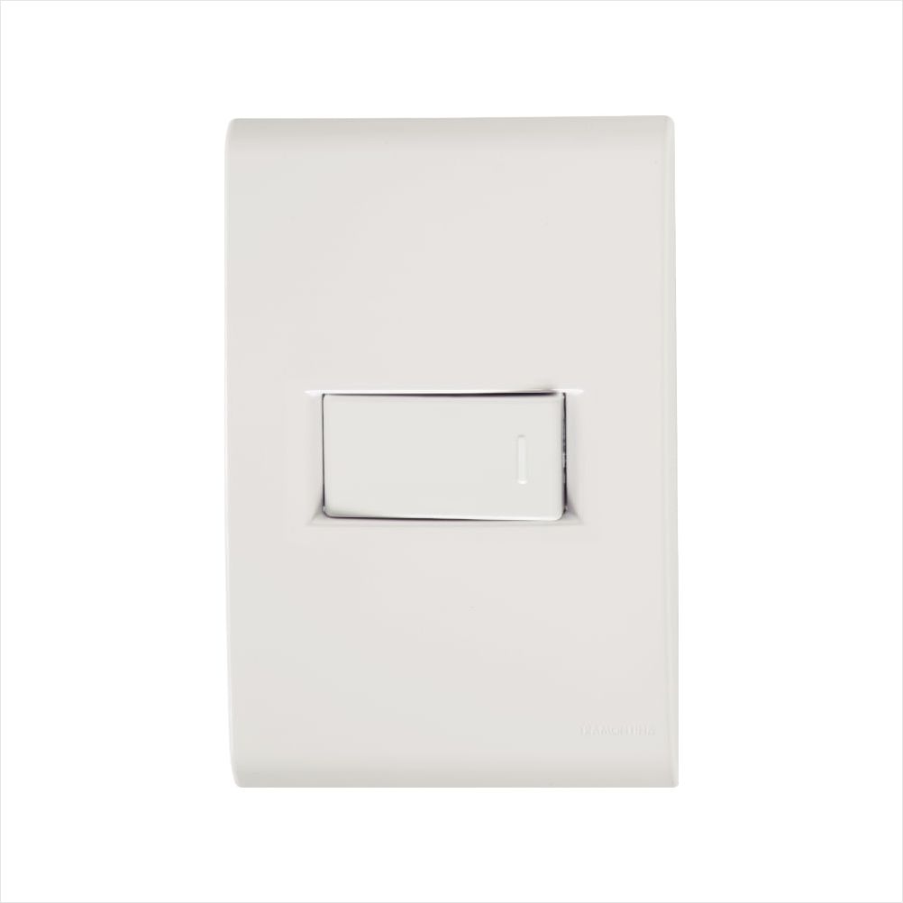 Encontraproduto.com.br - Conjunto 4x2 com 1 Interruptor Simples Horizontal Tramontina Liz 10 A 250 V Branco