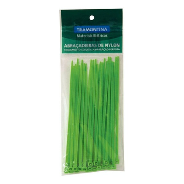 Abraçadeira Nylon Tramontina 140 Mm X 3,4 Mm Cor Azul Embalagem Com 30 Unidades Tramontina