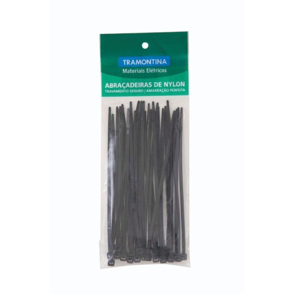 Abraçadeira De Nylon 95x2,4 Mm Tramontina Preta Tramontina
